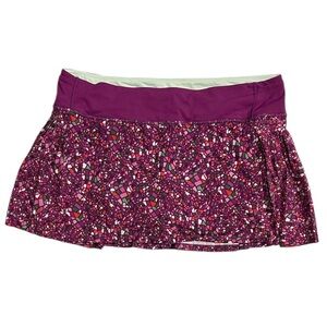 Lululemon Time to Shine Skirt Paradise Camo Multi Regal Plum W8983S Size 10